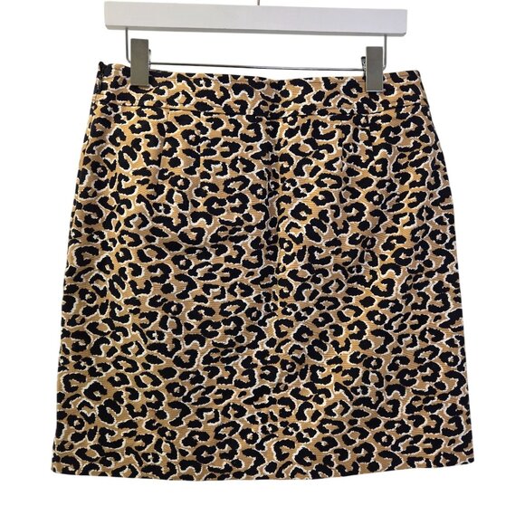 Talbots Petites Leopard Print Mini Skirt Size 8 Petite - Picture 2 of 6